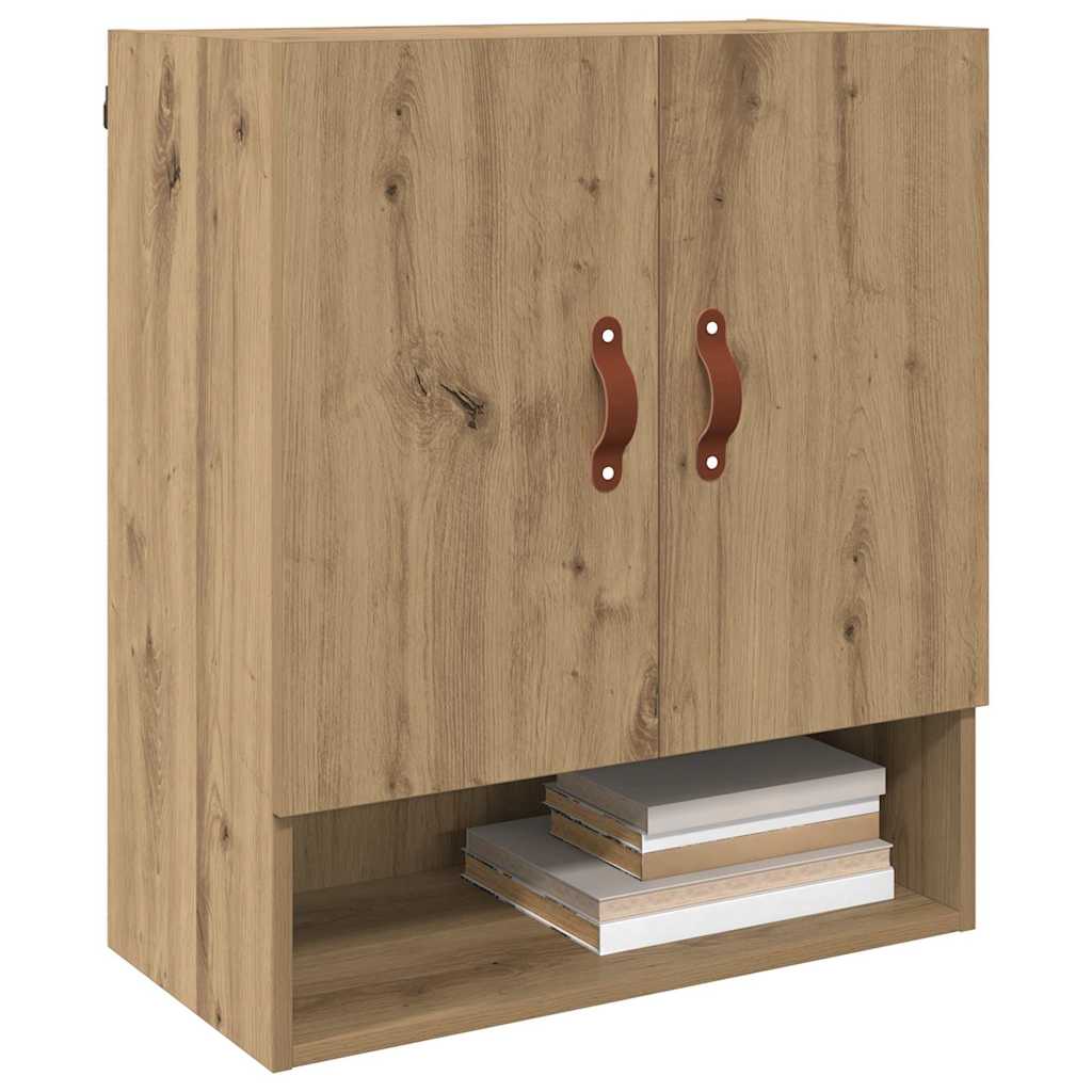 Armadietto a muro rovere artigianale 60 x 31 x 70 cm
