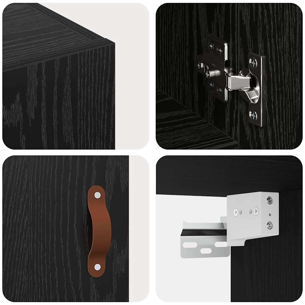 Armadietto a muro Rovere nero 60 x 31 x 70 cm Legno multistrato