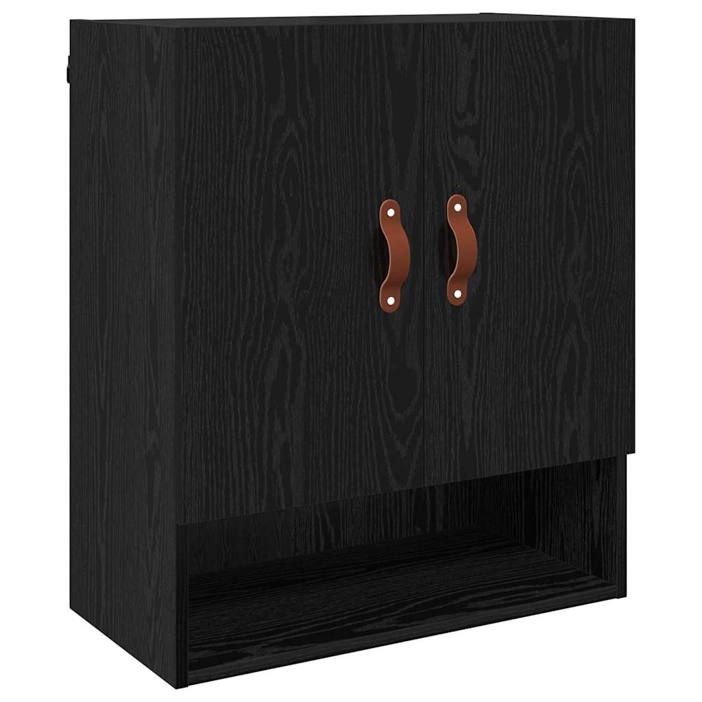 Armadietto a muro Rovere nero 60 x 31 x 70 cm Legno multistrato