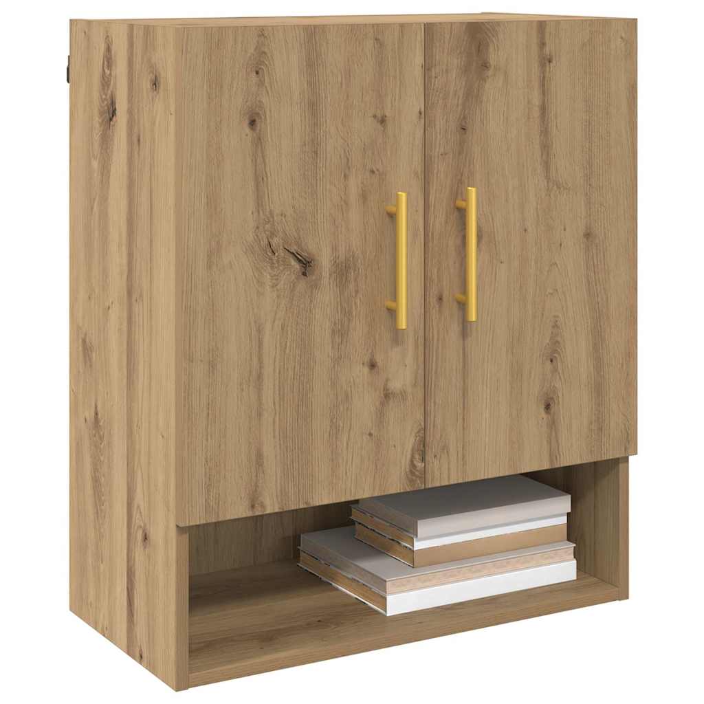 Armadietto a muro rovere artigianale 60 x 31 x 70 cm