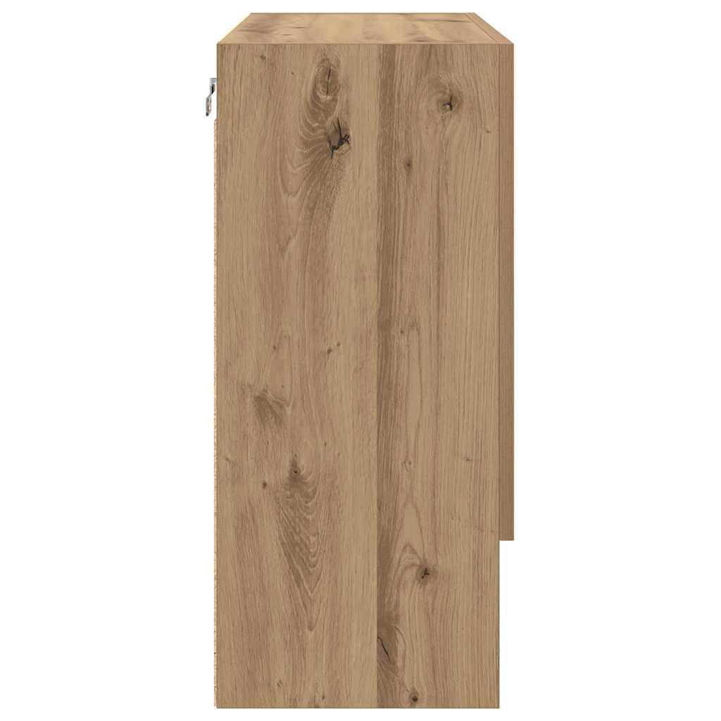 Armadietto a muro rovere artigianale 60 x 31 x 70 cm