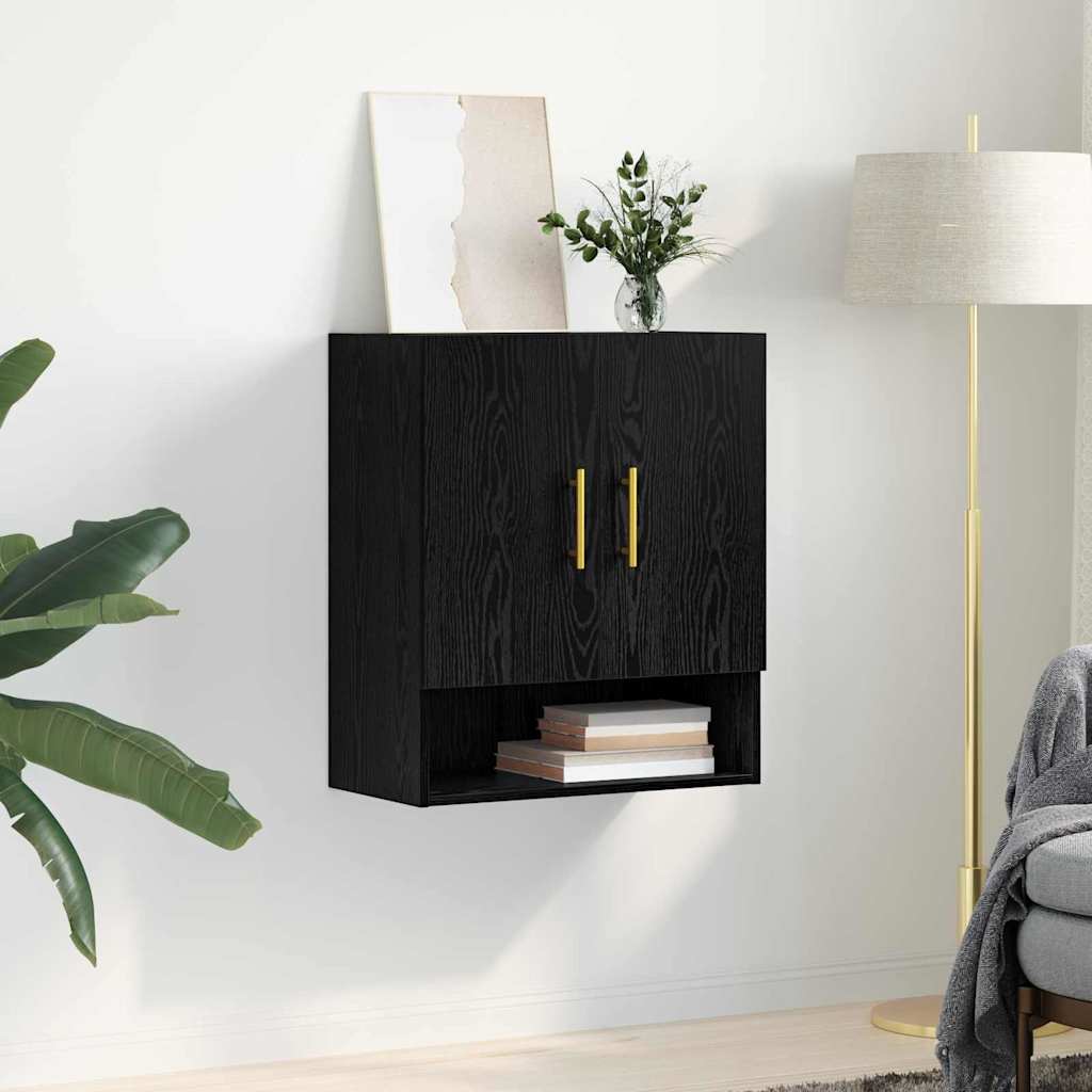 Armadietto a muro Rovere nero 60 x 31 x 70 cm Legno multistrato
