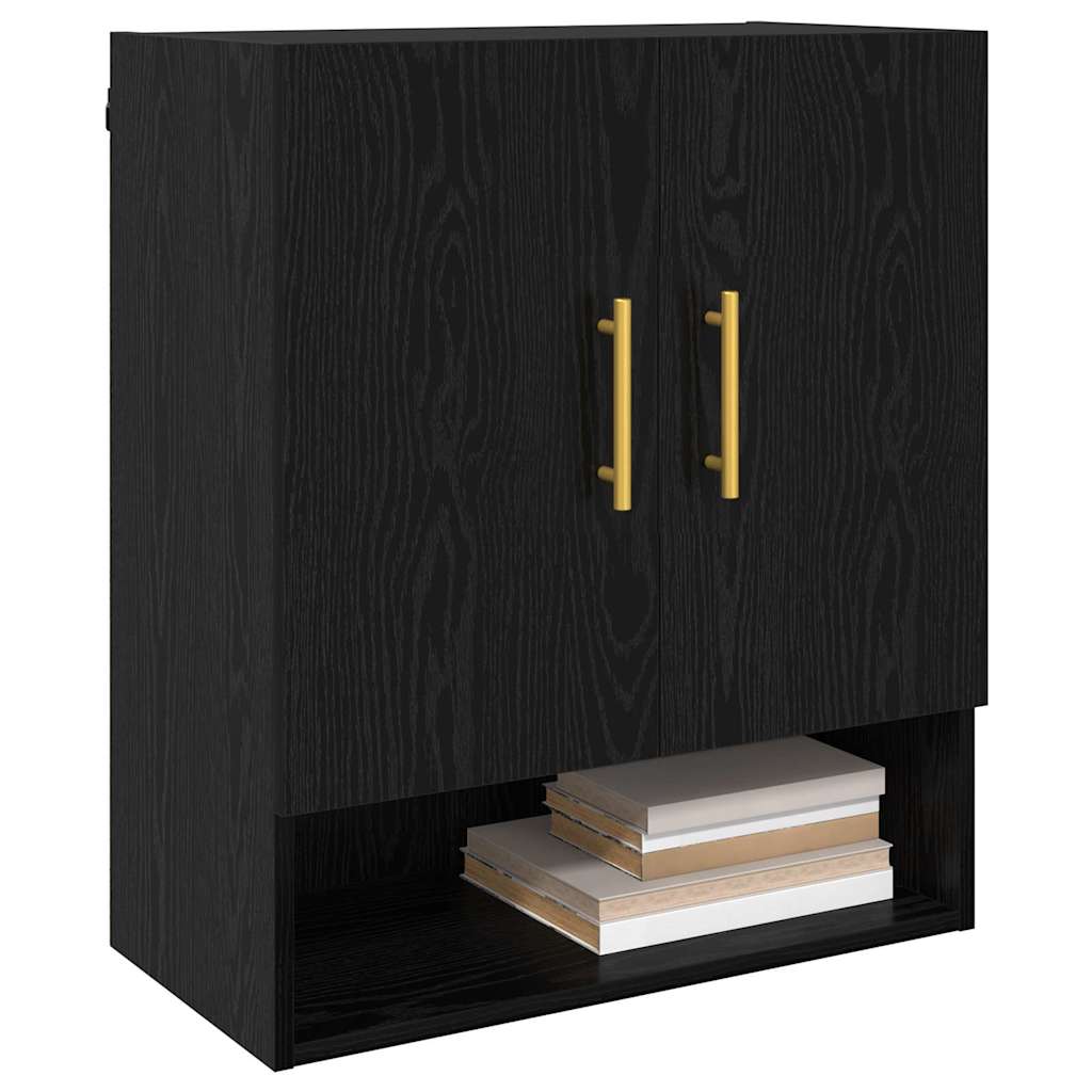 Armadietto a muro Rovere nero 60 x 31 x 70 cm Legno multistrato