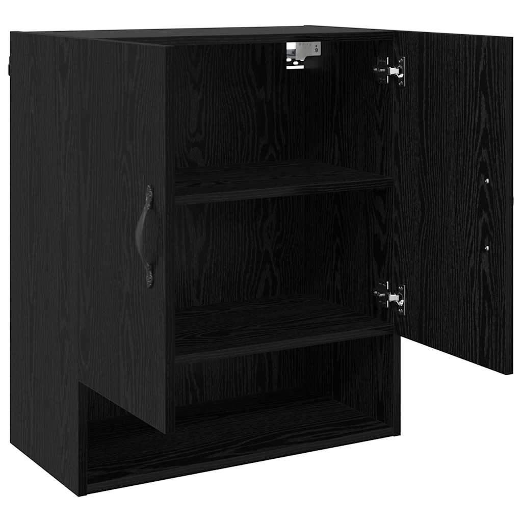Mobiletto a muro Rovere Nero 60 x 31 x 70 cm Legno multistrato