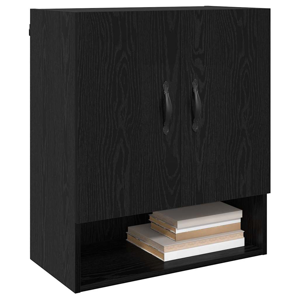 Mobiletto a muro Rovere Nero 60 x 31 x 70 cm Legno multistrato