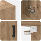 Armadietto a muro rovere artigianale 60 x 31 x 70 cm