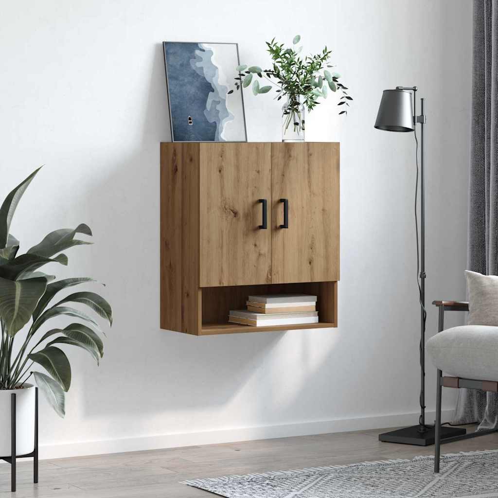 Armadietto a muro rovere artigianale 60 x 31 x 70 cm