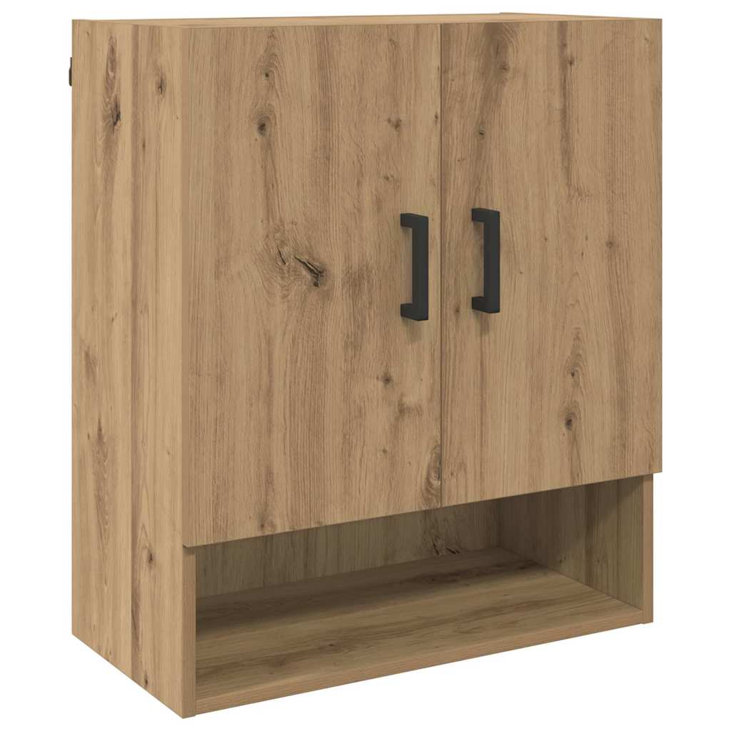 Armadietto a muro rovere artigianale 60 x 31 x 70 cm