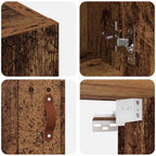 Armadietto a muro Legno vecchio 60 x 31 x 60 cm