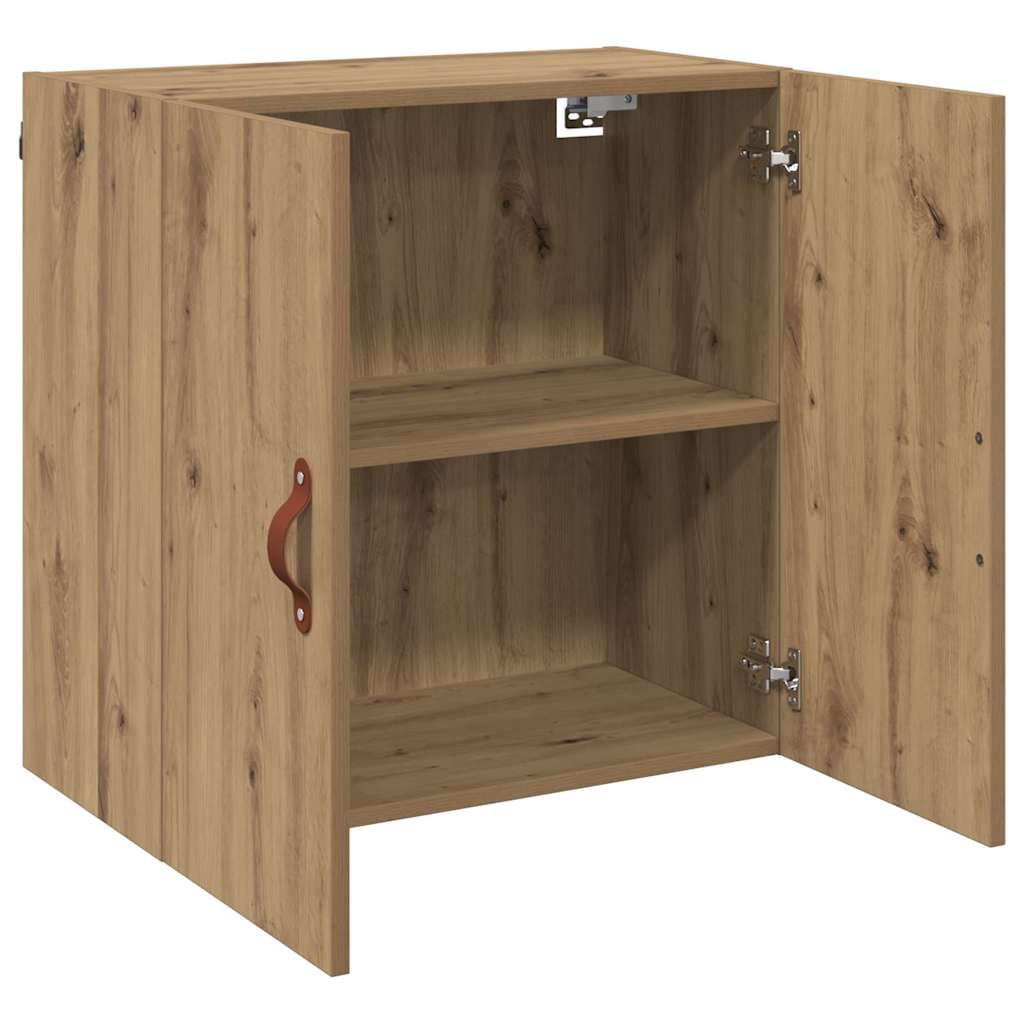 Armadietto a muro rovere artigianale 60 x 31 x 60 cm