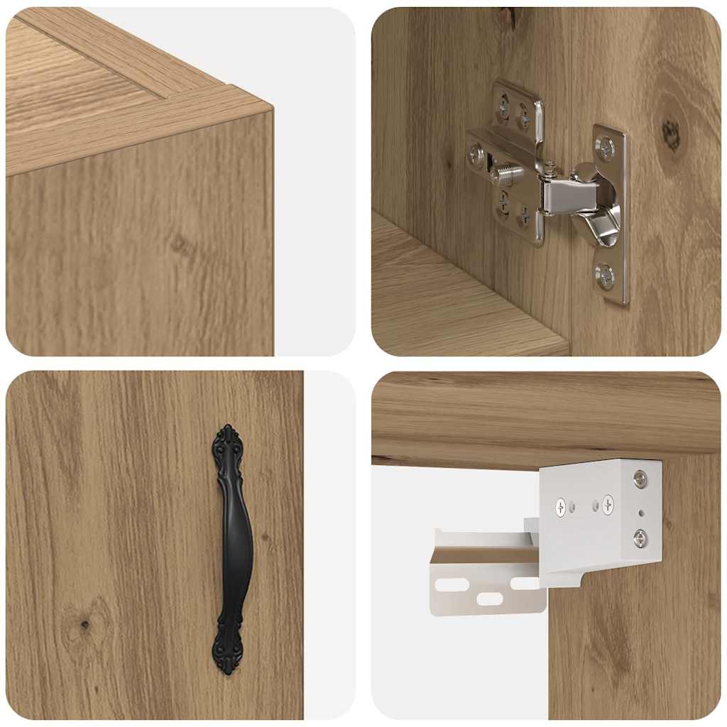 Mobiletto a muro Rovere artigianale 60 x 31 x 60 cm