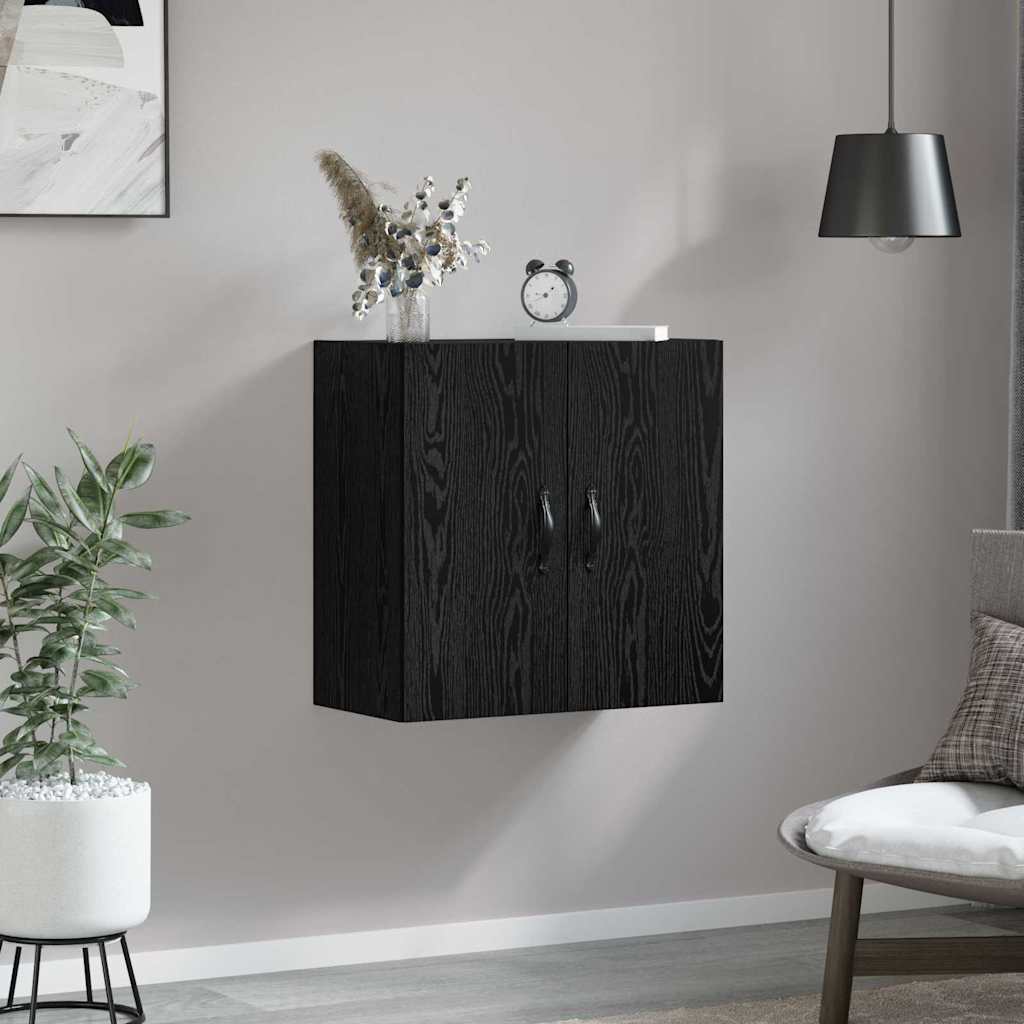 Mobiletto a muro Rovere Nero 60 x 31 x 60 cm Legno multistrato