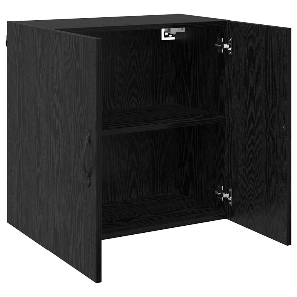 Mobiletto a muro Rovere Nero 60 x 31 x 60 cm Legno multistrato