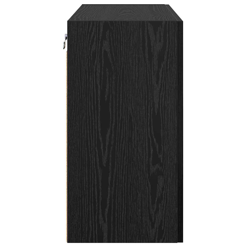 Mobiletto a muro Rovere Nero 60 x 31 x 60 cm Legno multistrato