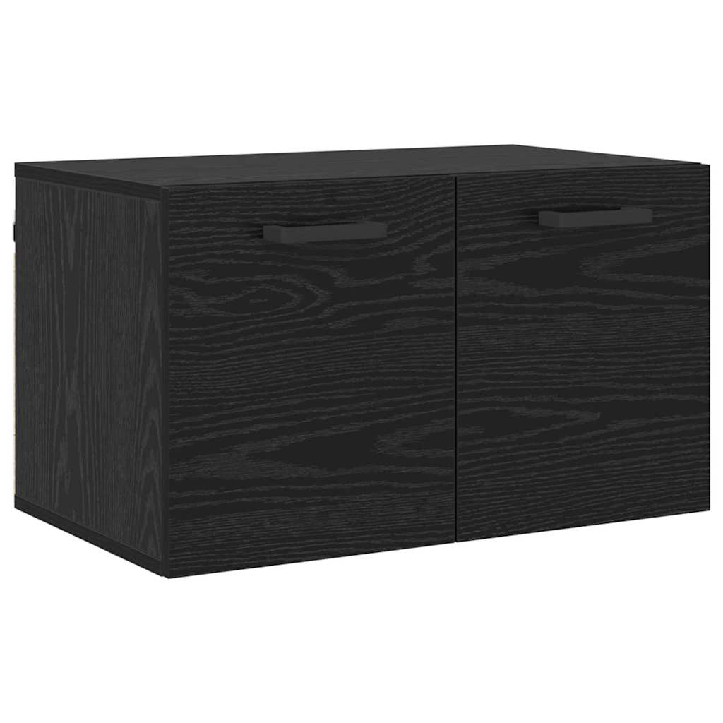 Mobiletto a muro Rovere Nero 60 x 36,5 x 35 cm