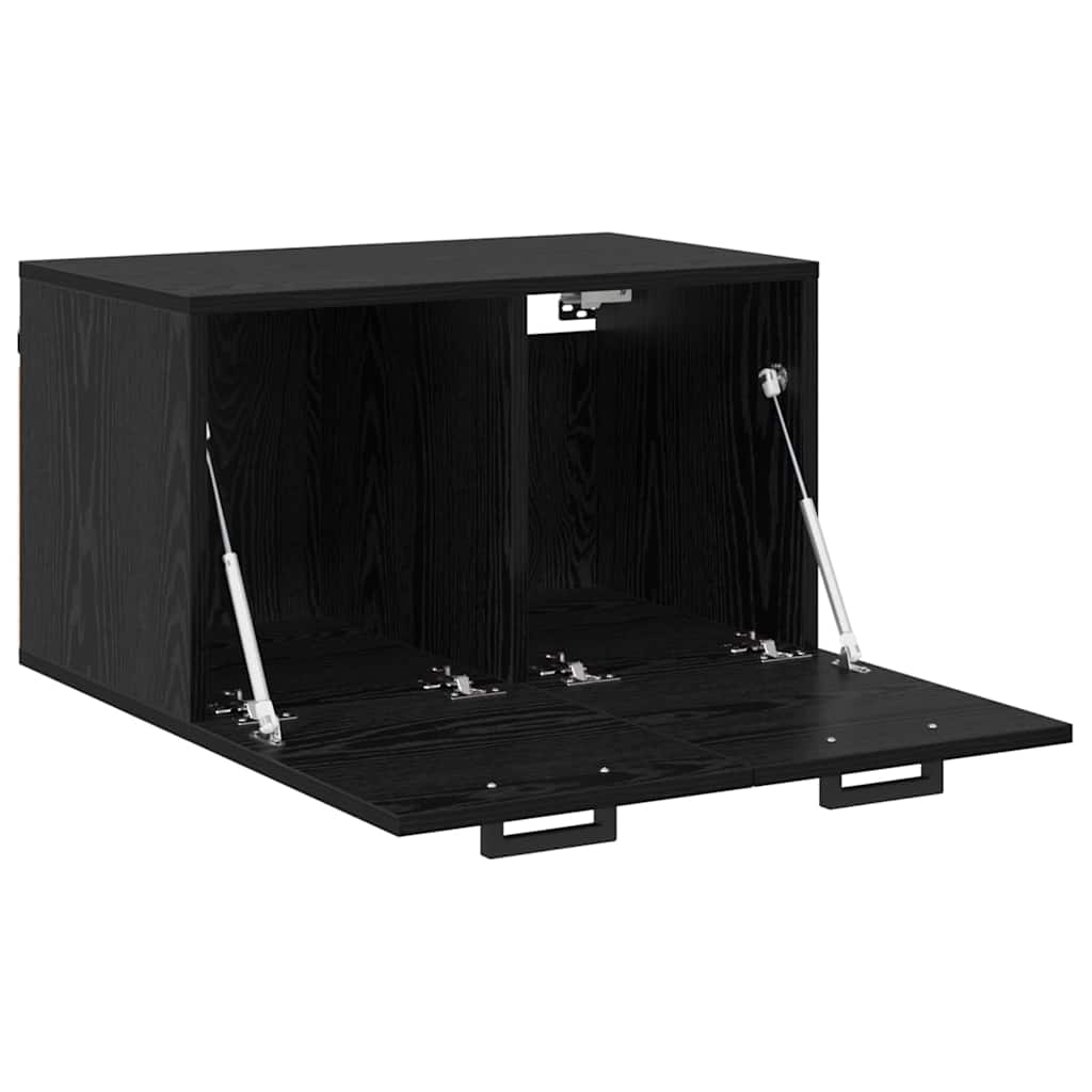 Mobiletto a muro Rovere Nero 60 x 36,5 x 35 cm