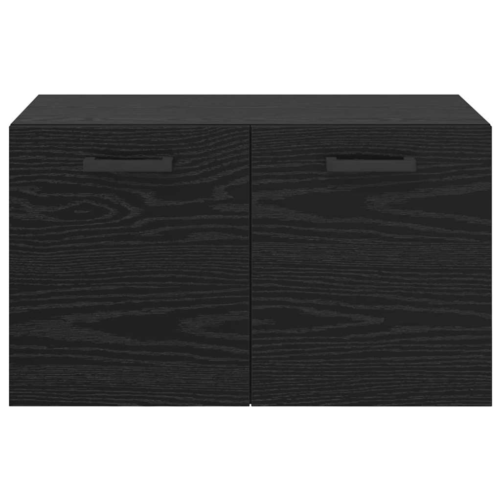 Mobiletto a muro Rovere Nero 60 x 36,5 x 35 cm