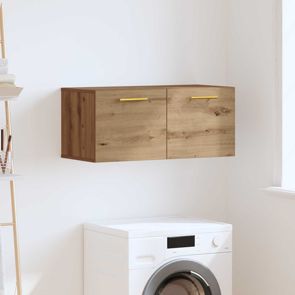 Armadietto a muro rovere artigianale 80 x 36.5 x 35 cm