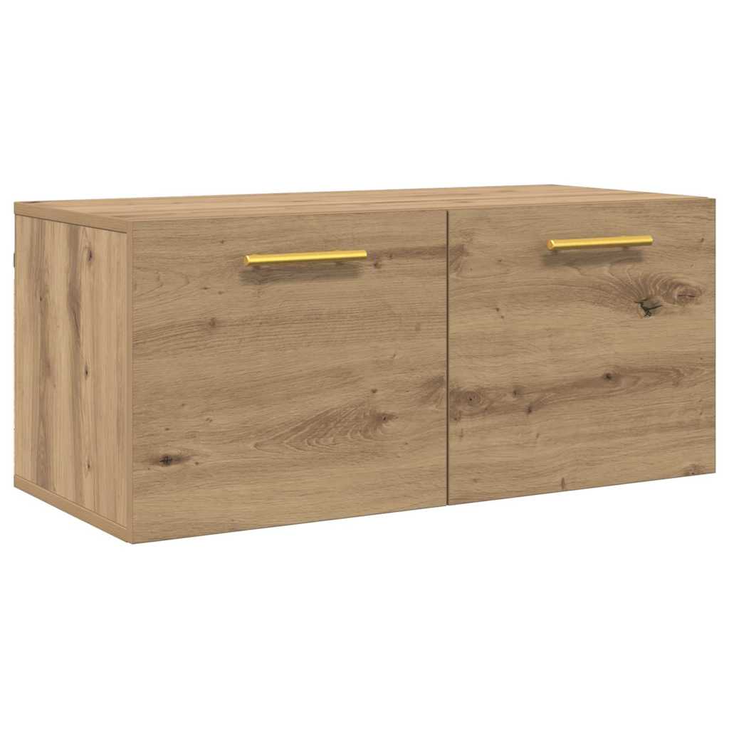 Armadietto a muro rovere artigianale 80 x 36.5 x 35 cm