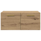 Armadietto a muro rovere artigianale 80 x 36.5 x 35 cm