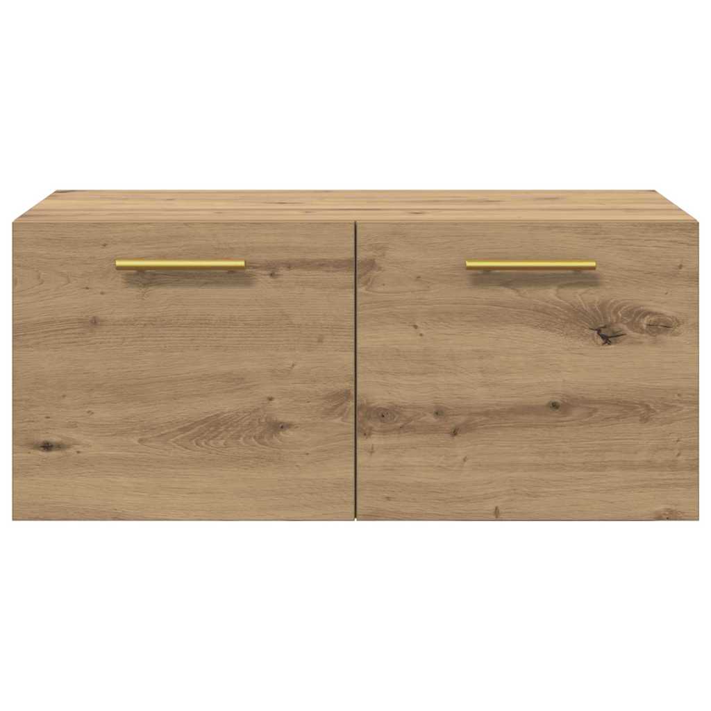 Armadietto a muro rovere artigianale 80 x 36.5 x 35 cm