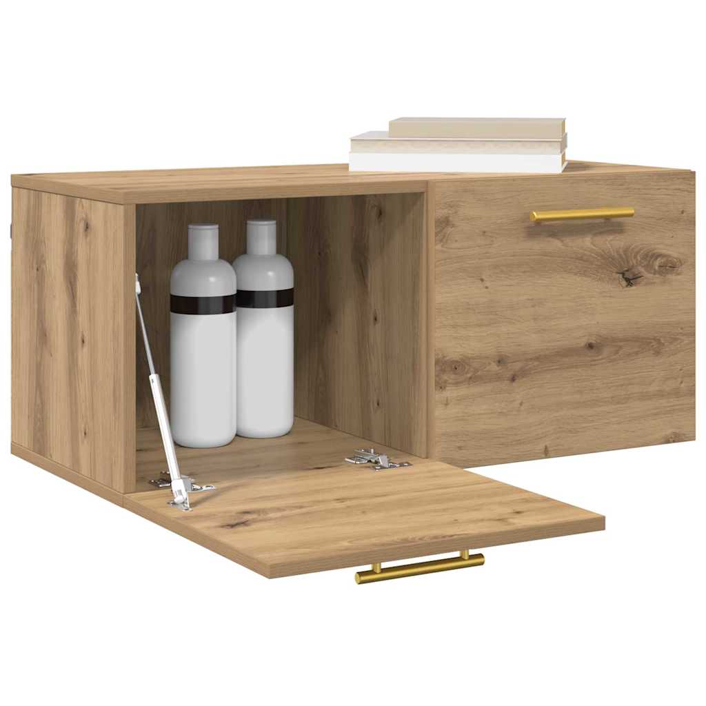 Armadietto a muro rovere artigianale 80 x 36.5 x 35 cm