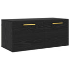 Armadietto a muro Rovere nero 80 x 36.5 x 35 cm