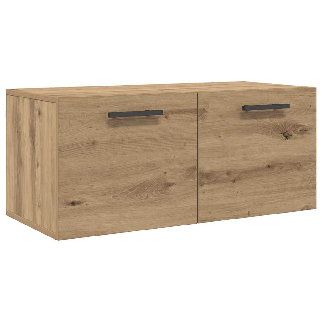 Armadietto a muro rovere artigianale 80 x 36.5 x 35 cm