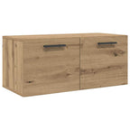 Armadietto a muro rovere artigianale 80 x 36.5 x 35 cm
