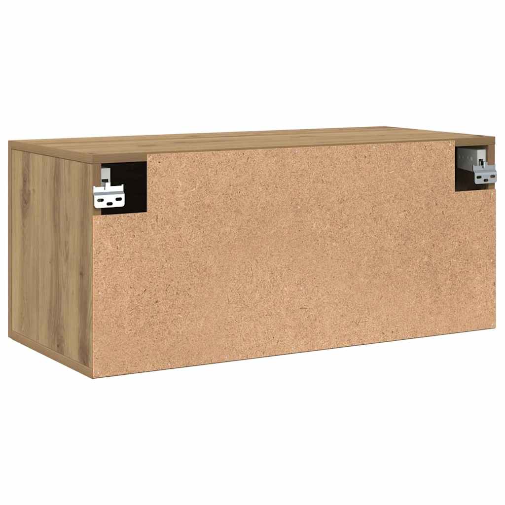 Armadietto a muro rovere artigianale 80 x 36.5 x 35 cm