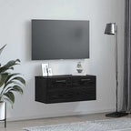 Armadietto a muro Rovere nero 80 x 36.5 x 35 cm