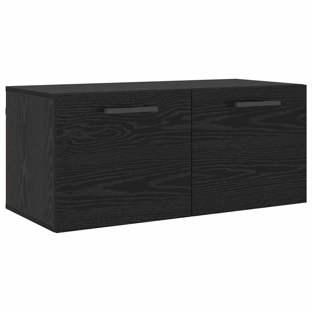 Armadietto a muro Rovere nero 80 x 36.5 x 35 cm