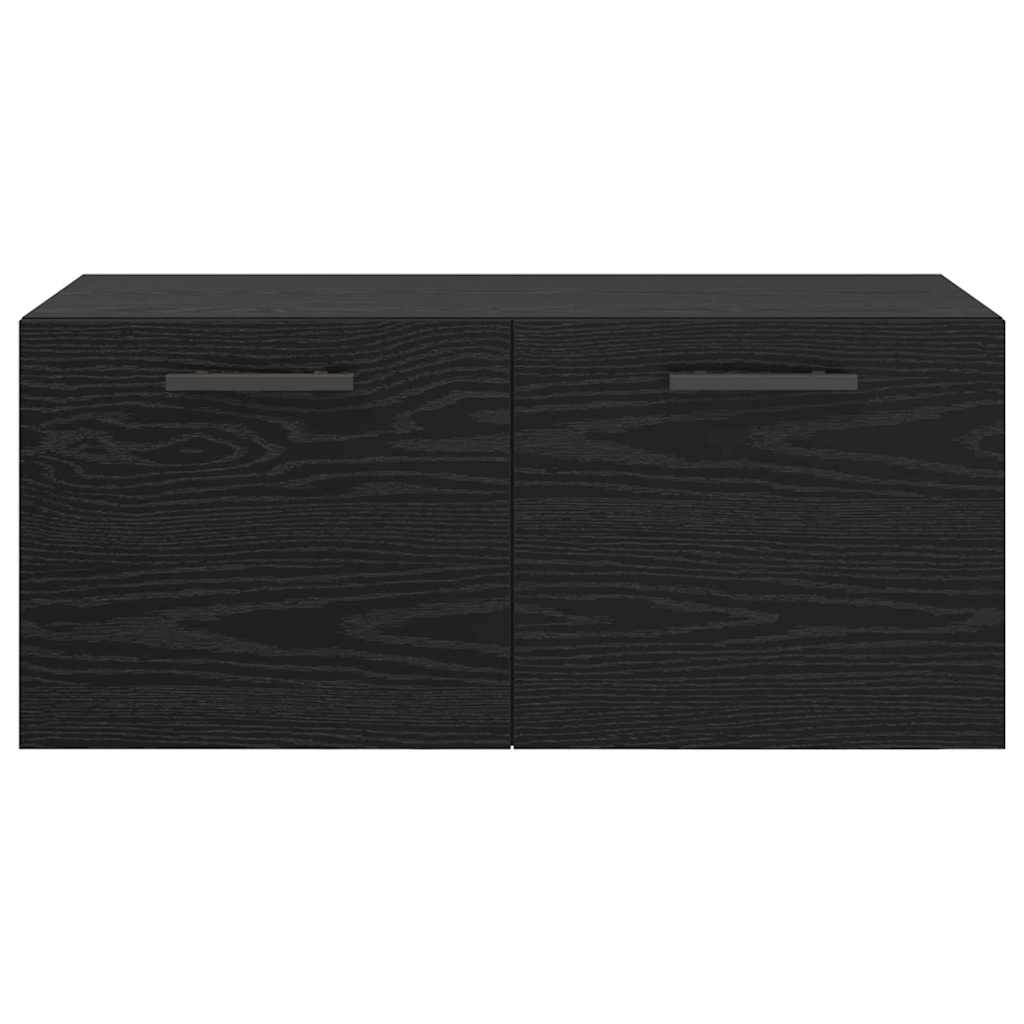 Armadietto a muro Rovere nero 80 x 36.5 x 35 cm