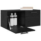 Armadietto a muro Rovere nero 80 x 36.5 x 35 cm