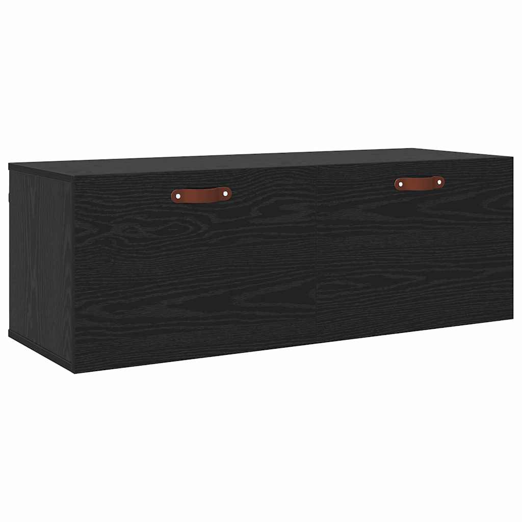 Mobiletto a muro Rovere Nero 100 x 36,5 x 35 cm