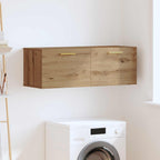 Armadietto a muro rovere artigianale 100 x 36.5 x 35 cm
