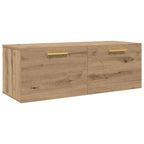 Armadietto a muro rovere artigianale 100 x 36.5 x 35 cm