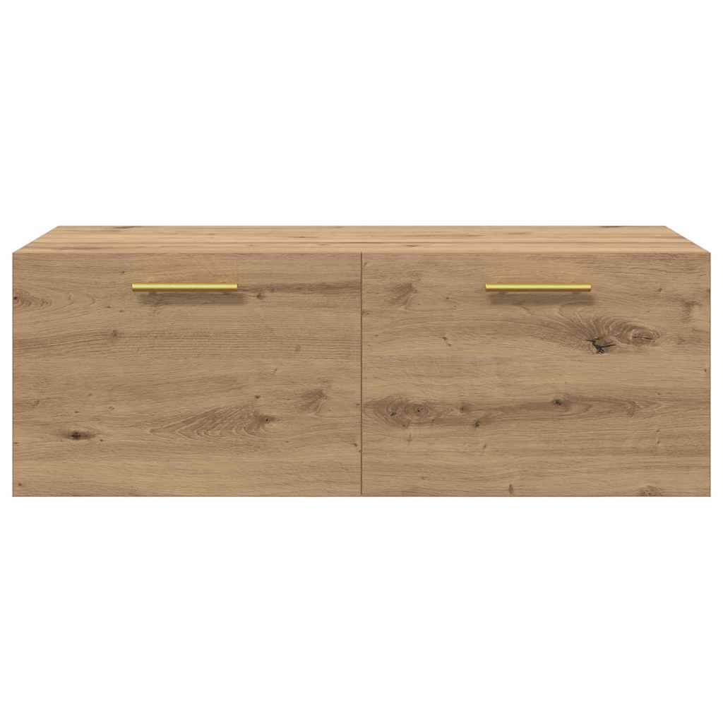 Armadietto a muro rovere artigianale 100 x 36.5 x 35 cm