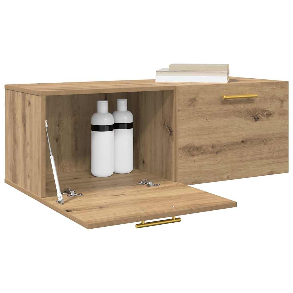 Armadietto a muro rovere artigianale 100 x 36.5 x 35 cm