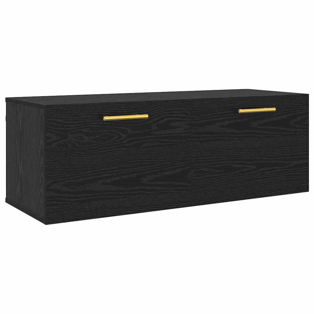 Armadietto a muro Rovere nero 100 x 36.5 x 35 cm
