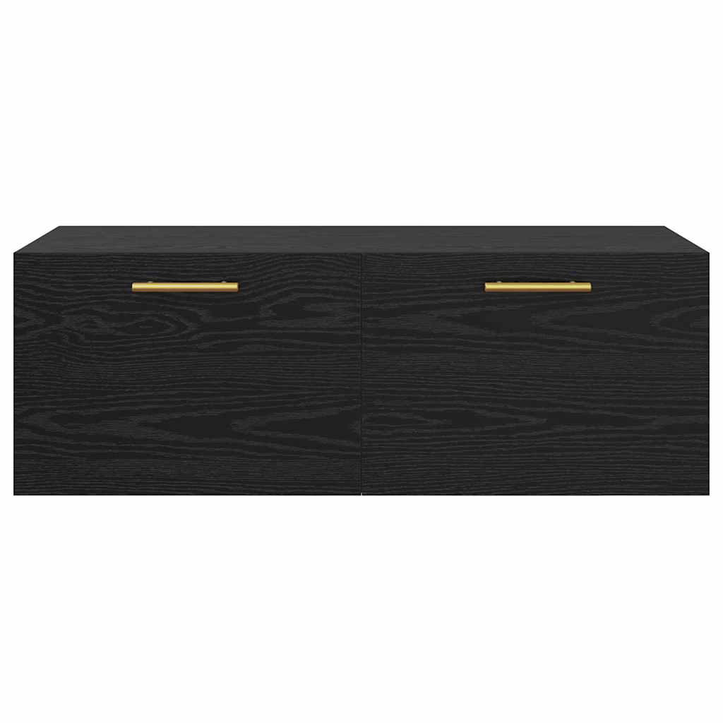 Armadietto a muro Rovere nero 100 x 36.5 x 35 cm