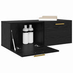 Armadietto a muro Rovere nero 100 x 36.5 x 35 cm