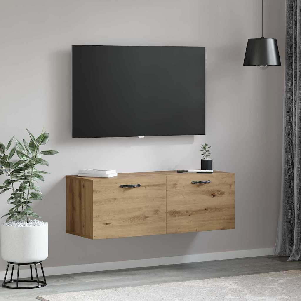 Mobiletto a muro Rovere artigianale 100 x 36,5 x 35 cm