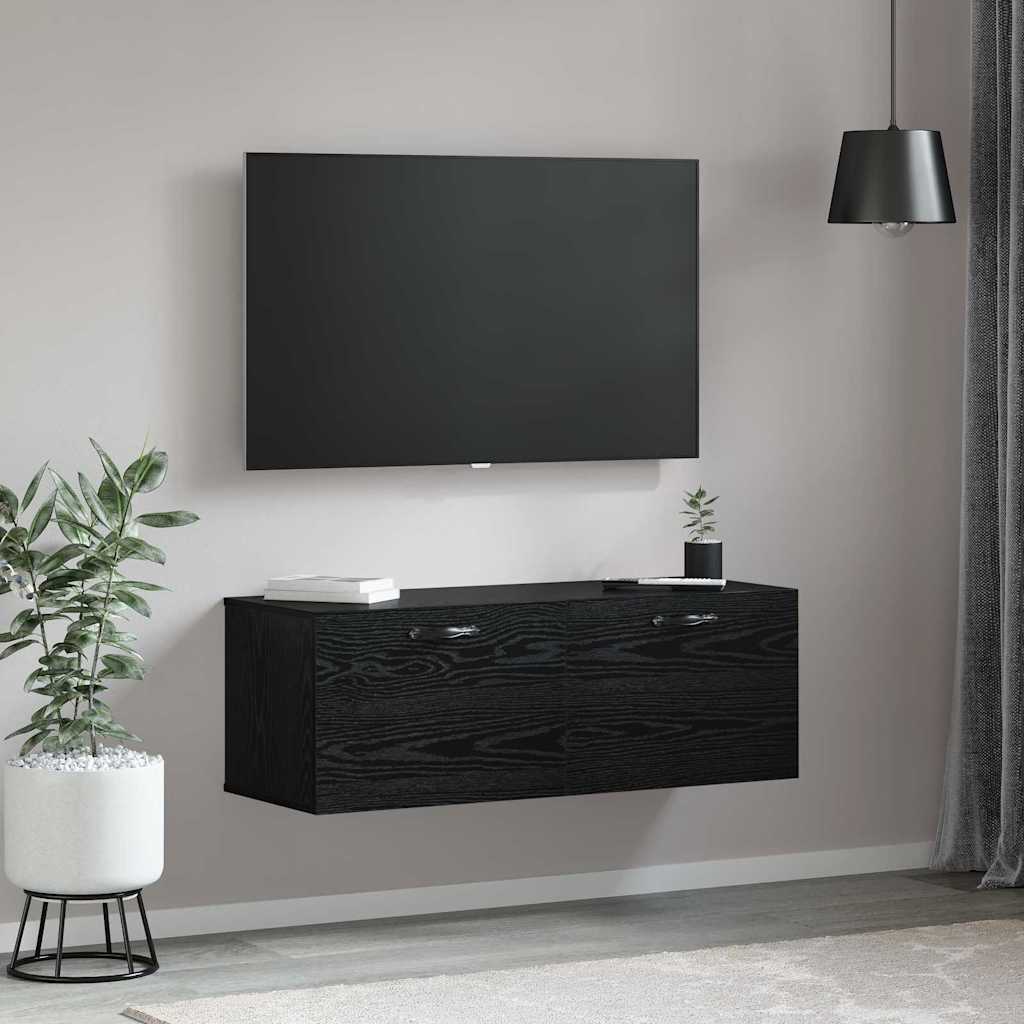 Mobiletto a muro Rovere Nero 100 x 36,5 x 35 cm