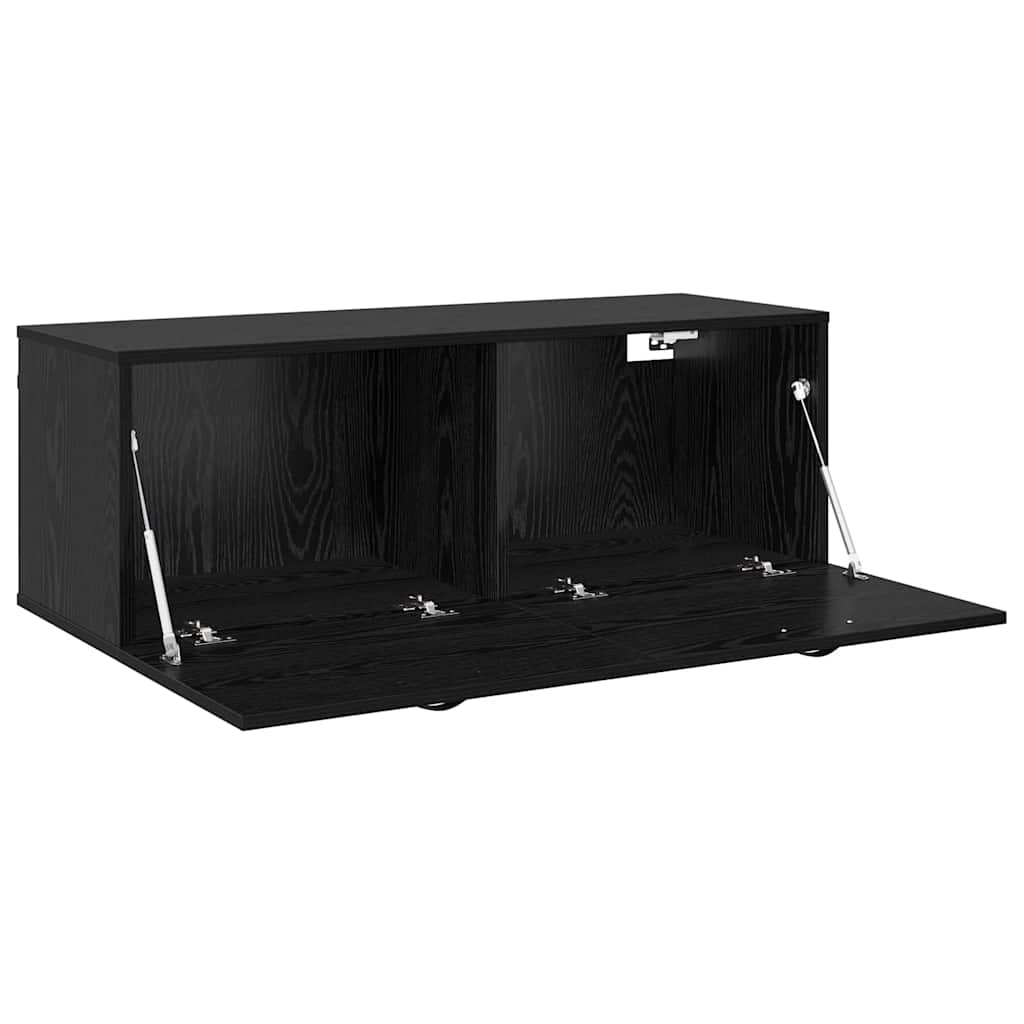 Mobiletto a muro Rovere Nero 100 x 36,5 x 35 cm