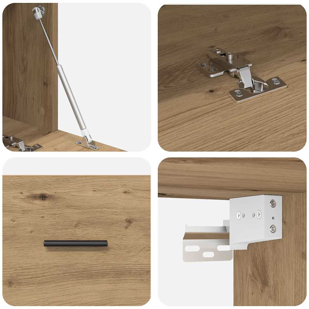Mobiletto a muro Rovere artigianale 100 x 36,5 x 35 cm