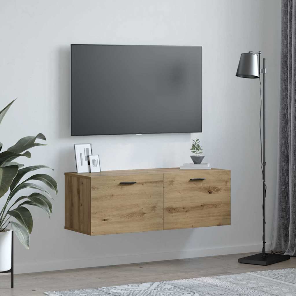 Mobiletto a muro Rovere artigianale 100 x 36,5 x 35 cm