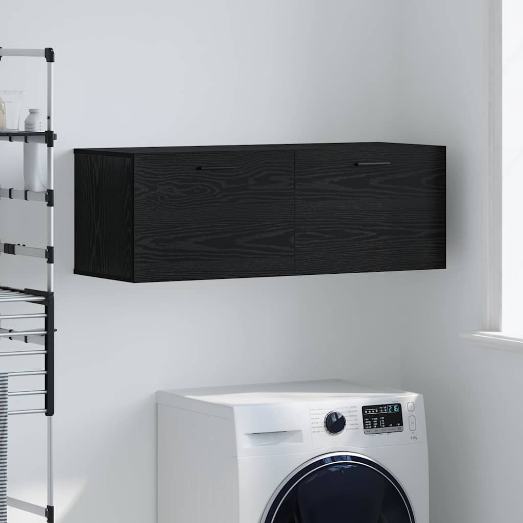 Mobiletto a muro Rovere Nero 100 x 36,5 x 35 cm