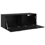 Mobiletto a muro Rovere Nero 100 x 36,5 x 35 cm