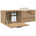 Armadietto a muro rovere artigianale 100 x 36.5 x 35 cm